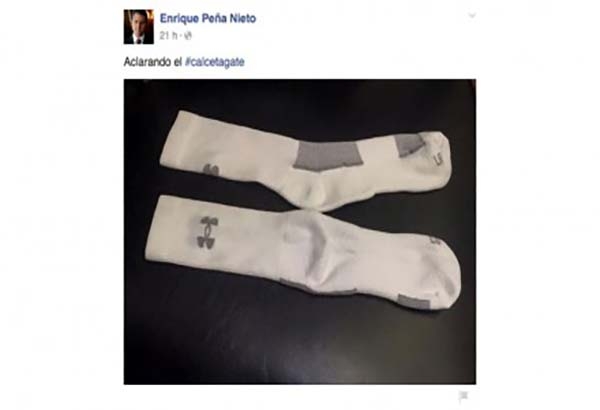 #Calcetagate le acarrea críticas y burlas al presidente Peña Nieto