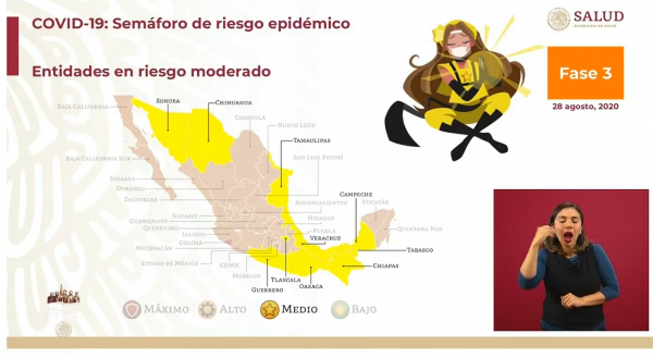 Puebla se queda en semáforo naranja, junto con 20 estados más