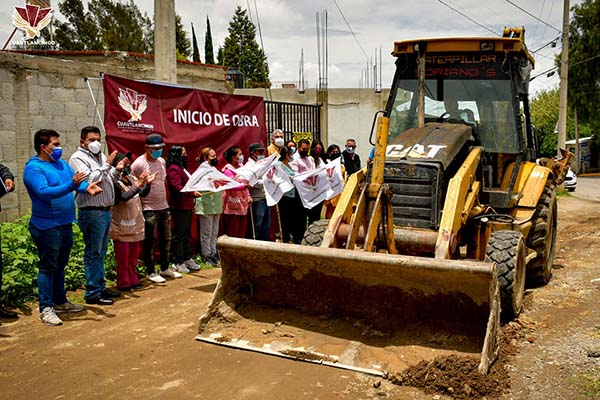 Cuautlancingo: Arrancan obras de pavimentación en la Reserva Territorial Quetzalcóatl
