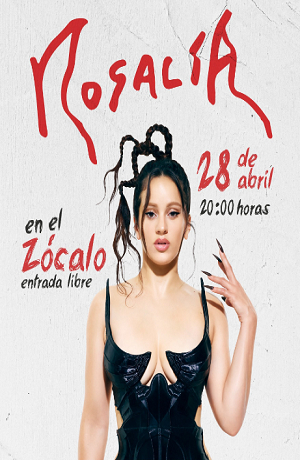 Rosalía se presentará gratis en el zócalo de la CDMX