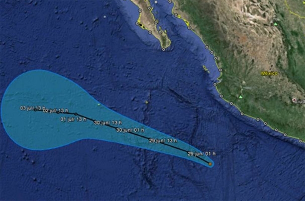 Se forma la Depresión Tropical 4-E en el Océano Pacífico