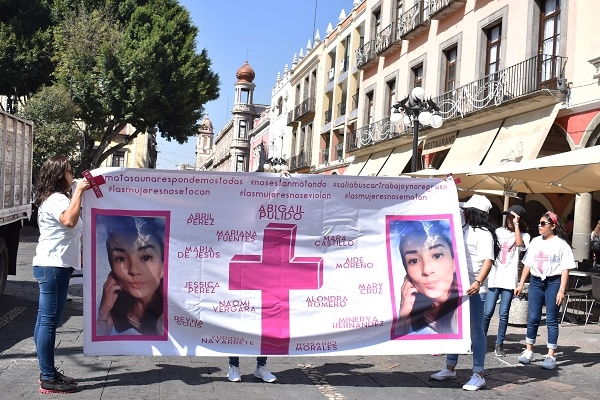 Marchan en Puebla en memoria de Judith Abigail y víctimas de feminicidio
