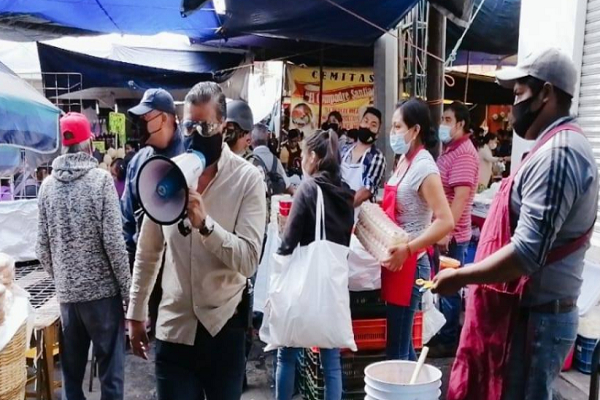 Establece gobierno de Atlixco regularización para ambulantes en calles del tianguis