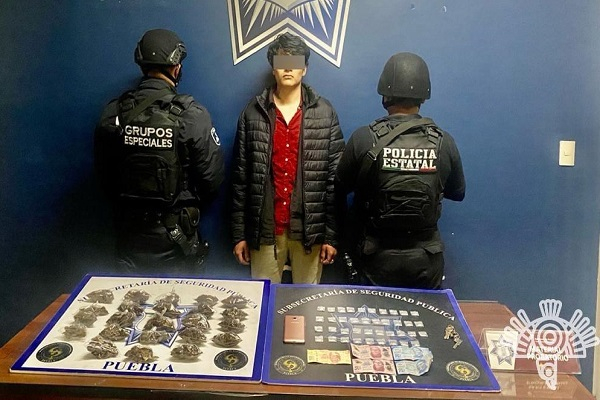 Policía Estatal detiene en San Pedro Cholula a supuesto integrante del Cártel del Sinaloa