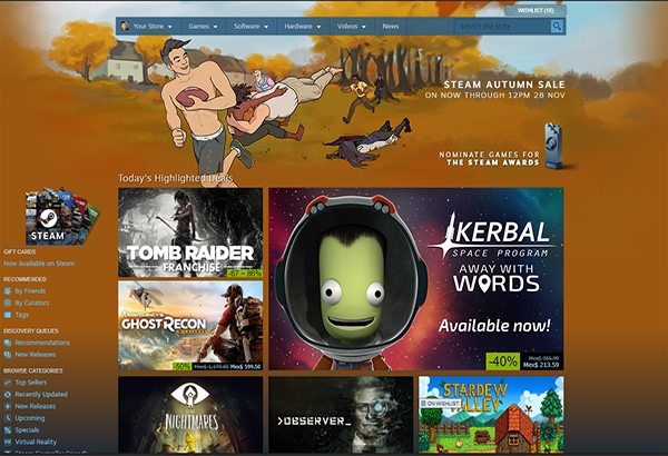 Ya están disponibles las rebajas de otoño en Steam