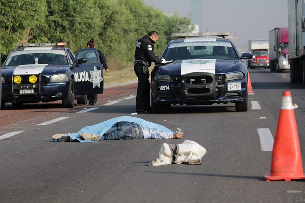 Hombre pereció atropellado en la autopista Puebla-Orizaba