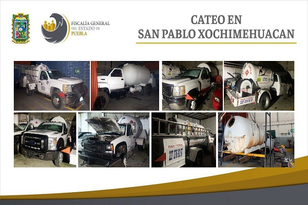 Estas son las ocho pipas que se decomisaron en predio de Xochimehuacan