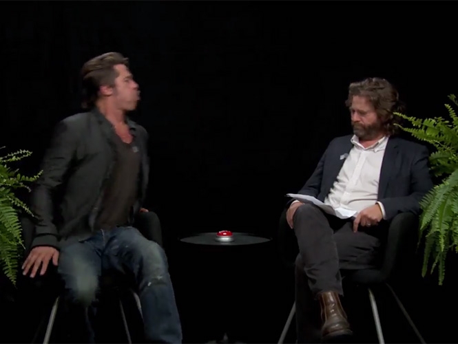 Brad Bitt escupió chicle en el rostro de entrevistador