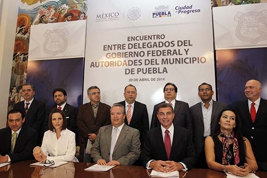 Alcalde de Puebla se reúne con delegados federales; “juntos hacemos más”