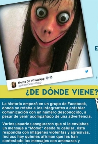 Alerta en redes sociales por Momo, nuevo reto viral