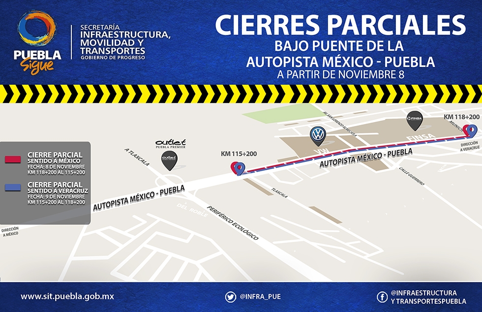 Cierres parciales bajo segundo piso de la autopista por repavimentación