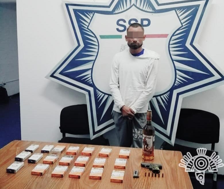 SSP Puebla capturó a “El Diablo”, multiasaltante de comercios en Izúcar de Matamoros