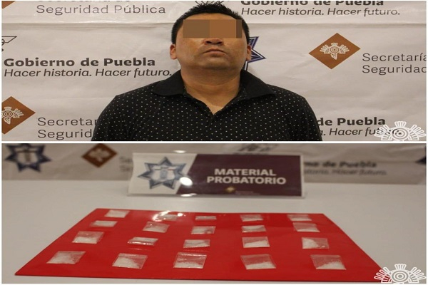 SSP Puebla aseguró a vendedor de drogas de la banda de “La Tita”