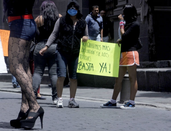 Prostitutas de Puebla se manifiestan contra operativos policíacos