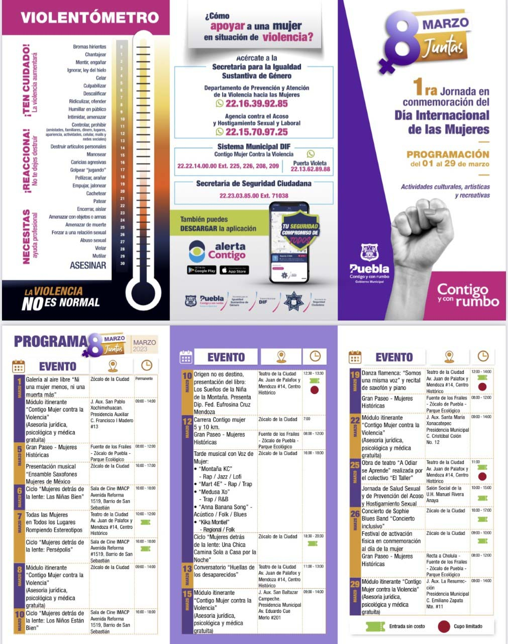 Estas son las actividades en Puebla capital por el mes de la mujer