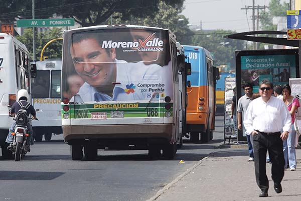 No más publicidad electoral en transporte y espectaculares, avalan en comisiones del Congreso de Puebla