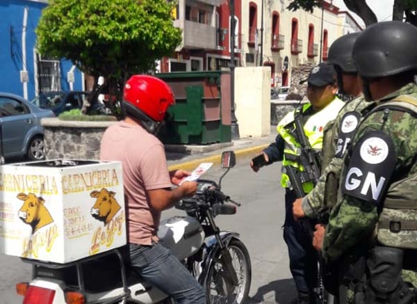 Guardia Nacional y Policía Municipal refuerzan seguridad en Atlixco; hallan 17 matas de marihuana