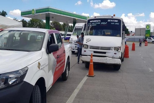 Envían 14 unidades de transporte público al corralón por irregularidades