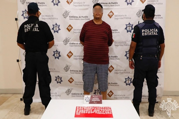 Sujeto con 80 dosis de droga es asegurado en Zapotitlán de Méndez