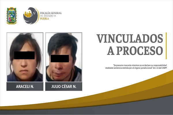 Pareja es vinculada a proceso por robo de vehículo en Zacapoaxtla