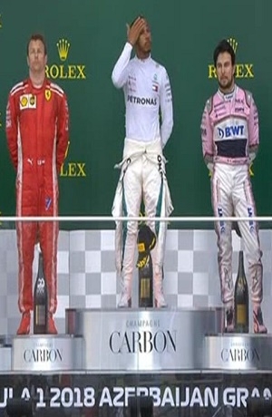 Checo Pérez se adjudicó el tercer sitio en el GP de Azerbaiyán