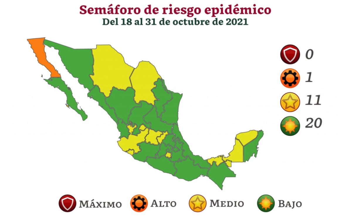 Puebla pasa a verde en semáforo COVID federal a partir de este lunes