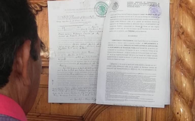 Ayuntamiento de Tehuacán emplazado a huelga; debe 5 mdp, acusa sindicato