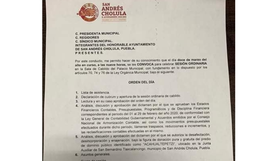 Karina Pérez quiere donar cerro de Tlaxcalancingo a asociación ligada a su esposo