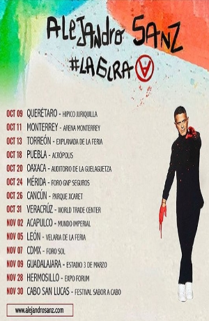 Alejandro Sanz llega con #LAGIRA a tierra poblana