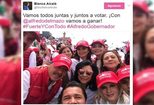 Políticos poblanos se placean en cierres de campaña del Edomex