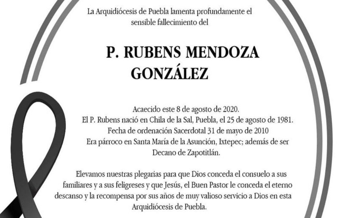 Muere por COVID sacerdote en la sierra norte de Puebla