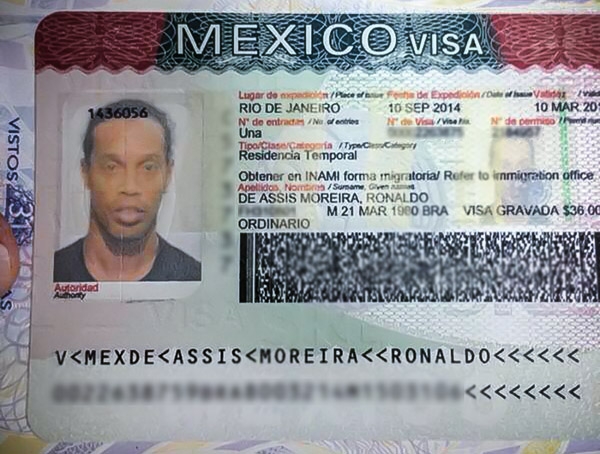 Ronaldinho ya tiene visa de trabajo en México