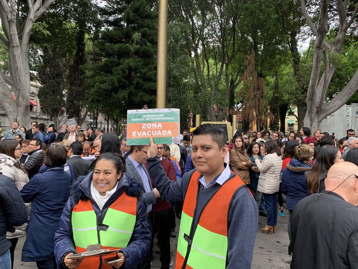Puebla se suma a macrosimulacro de sismo