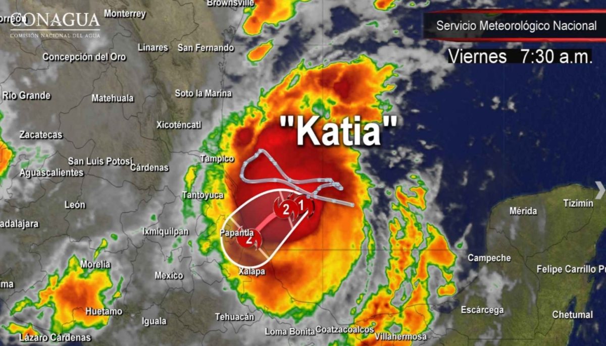 Puebla pasa de alerta amarilla a naranja por el huracán “Katia”