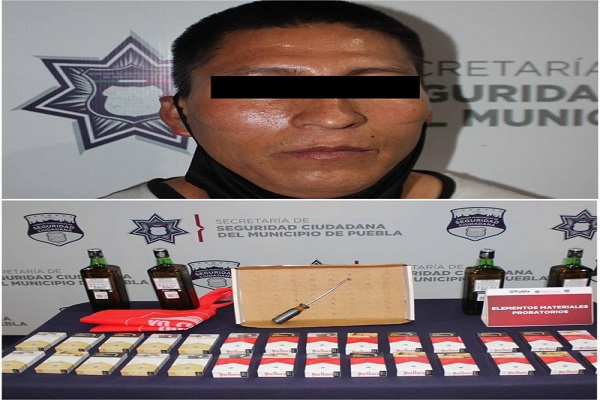 Multiasaltante fue capturado tras saquear Oxxo en Puebla