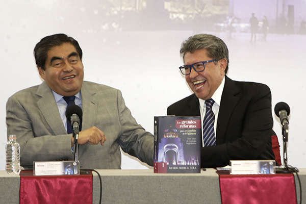 Puebla sigue la línea del gobierno de izquierda de AMLO, afirma Barbosa en visita de Monreal
