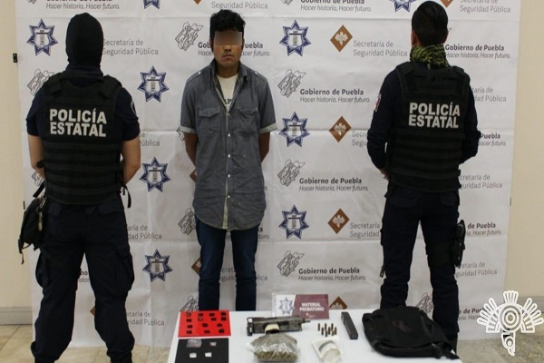 Vendedor de drogas por redes sociales fue asegurado en Atlixco