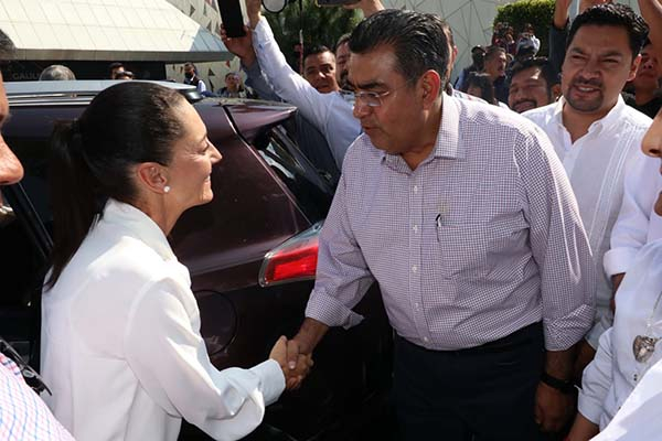 Sergio Salomón reafirma trabajo conjunto con Claudia Sheinbaum