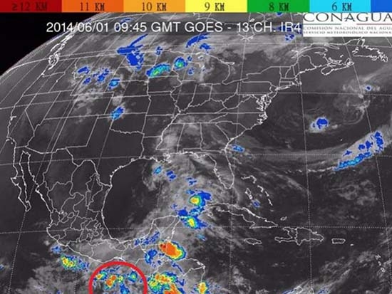 Alerta Azul en Puebla por Depresión Tropical 2-E