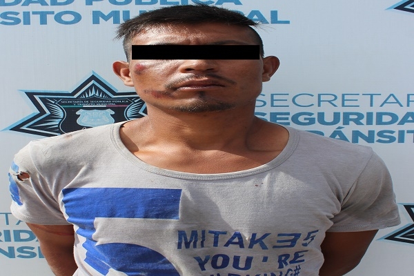 Ciudadanos detienen a asaltante y le dan escarmiento en la colonia Vicente Guerrero