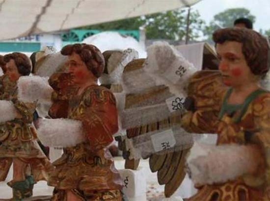 Regresan 8 piezas de arte sacro robadas a templo de Tlaxcala