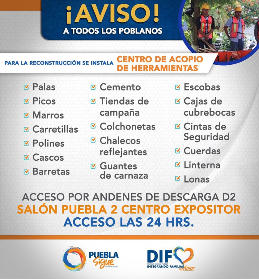 Instalan centro de acopio para herramientas en el Centro Expositor