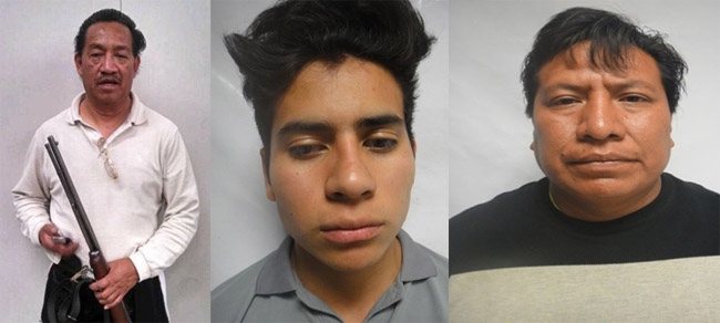 Caen asaltante de casa habitación y dos hombres armados sin licencia