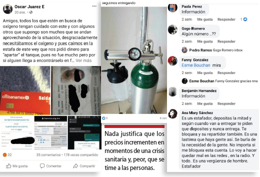 Así defraudan con tanques de oxígeno en Puebla