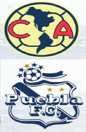 Club Puebla visita al América en la cancha del estadio Azteca