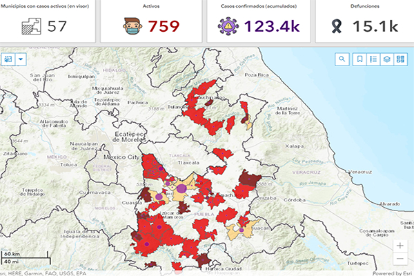 Puebla, libre de COVID-19 en 160 municipios poblanos: Salud federal