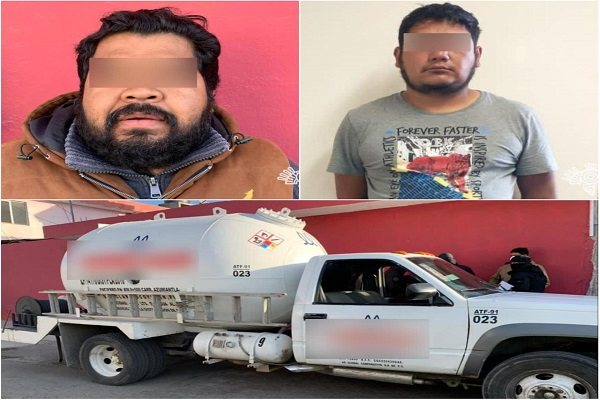 Pareja de huachigaseros de la banda del “Narizotas”, capturados en Puebla