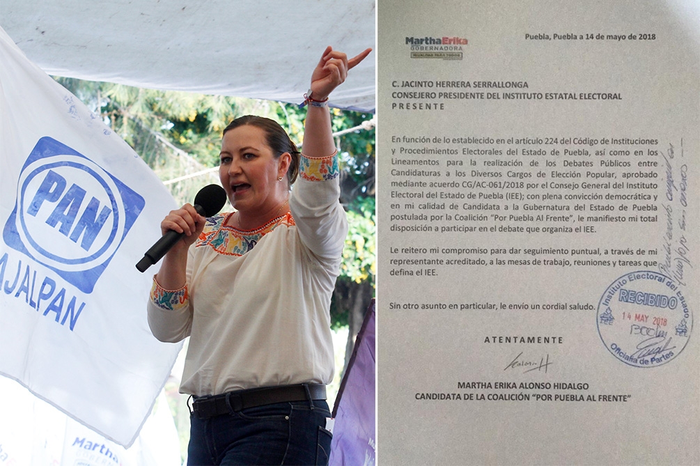 Martha Erika confirma participación en debate del IEE