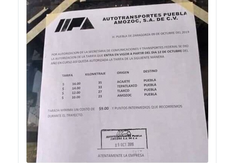 Rutas suburbanas suben pasaje en Puebla sin autorización de gobierno