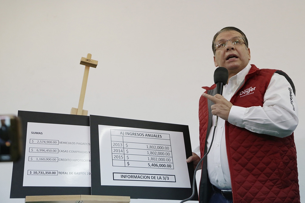 Que Barbosa aclare si su dinero es producto de “moches”: Doger